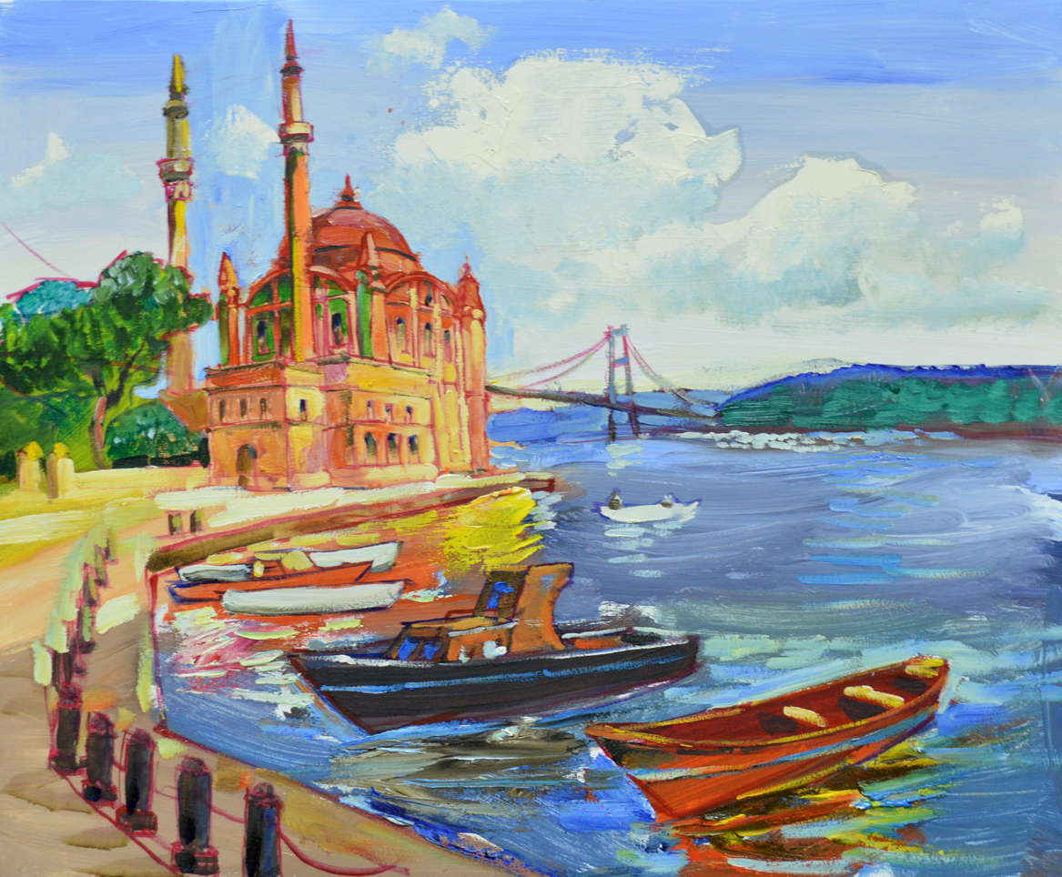 « Стамбул, мост через Босфор» картина Турции